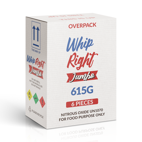 WhipRight Jumbo 615G 1.0L Cylinder Carton
