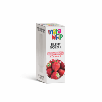 The InstaWhip Silent Nozzle Strawberry flavour is designed for use with standard cream charger cylinders and tanks, this innovative nozzle significantly reduces noise levels by up to 70%, allowing for a quieter and more discreet operation.