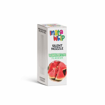 The InstaWhip Silent Nozzle Watermelon flavour is designed for use with standard cream charger cylinders and tanks, this innovative nozzle significantly reduces noise levels by up to 70%, allowing for a quieter and more discreet operation.